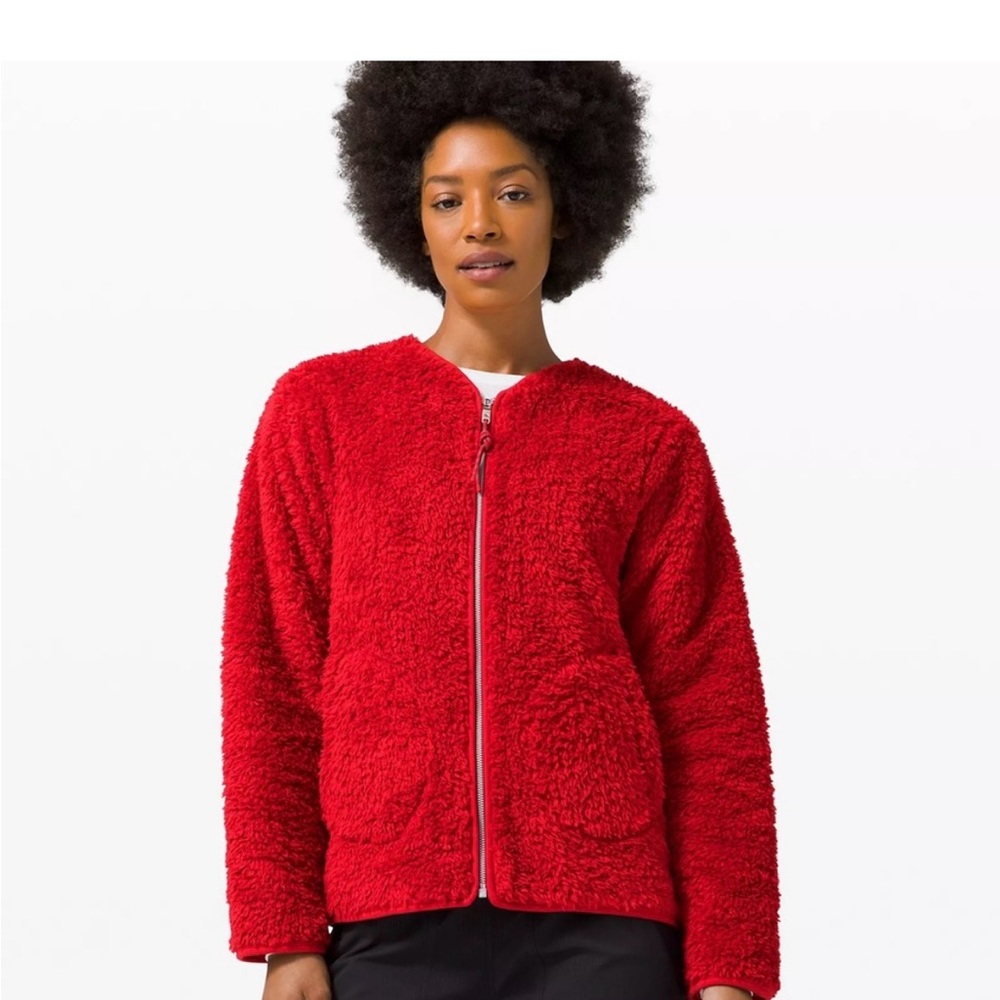 Lululemon Oh So Sherpa Teddy Fleece Bomber Zip Jacket